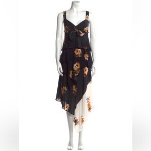 ALC 100% silk midi dress